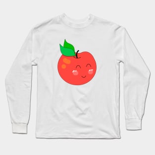 Funny cartoon apple. #design Long Sleeve T-Shirt